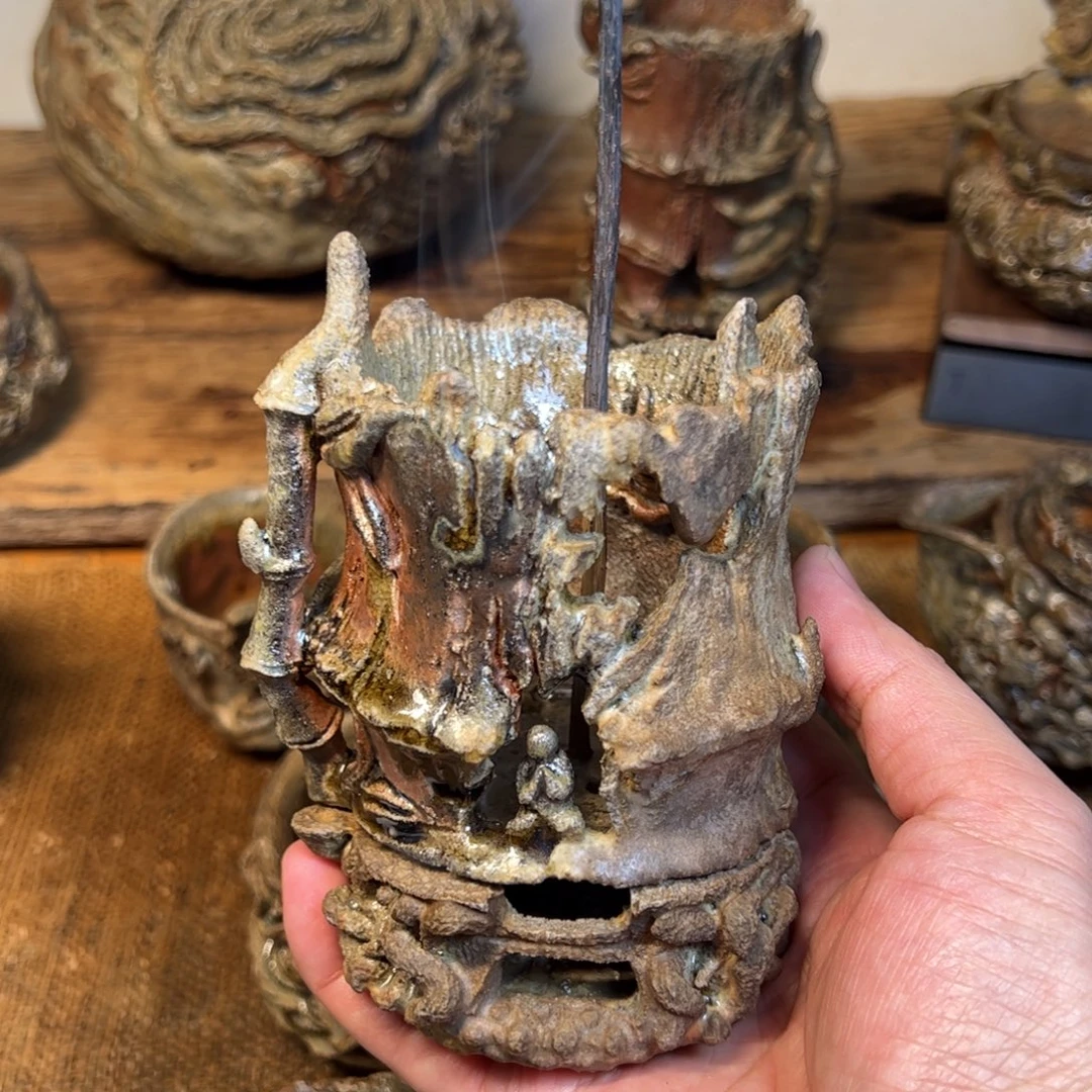 曹***贼柴烧塔竹香炉重落灰