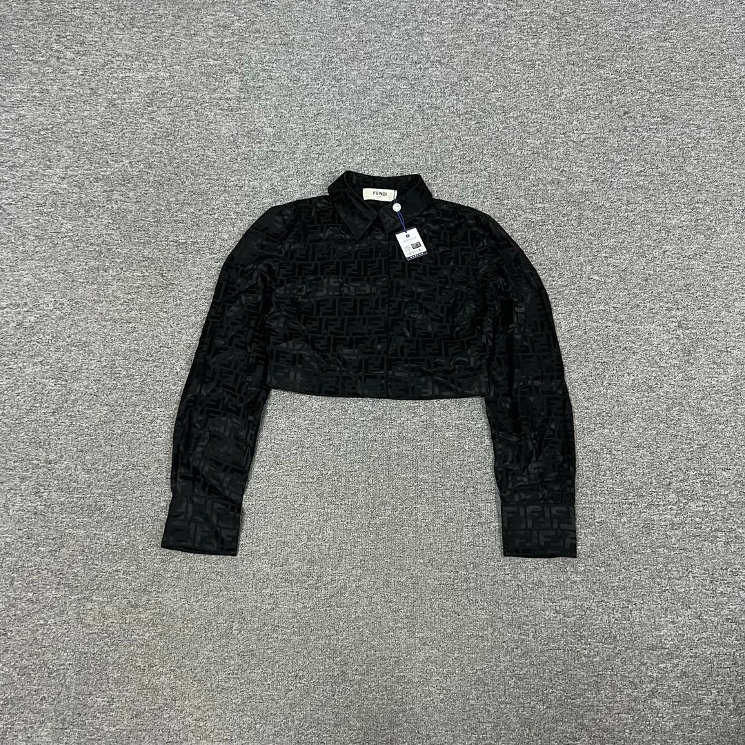 99新 AMIPARIS Fendi 芬迪 满印老花 真丝衬衫 99新 40码
