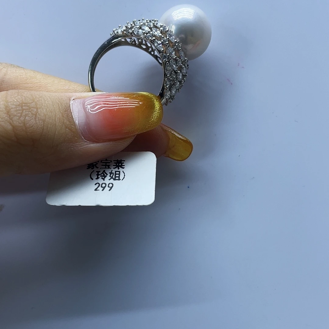 淡水珍珠戒指银S925镶嵌