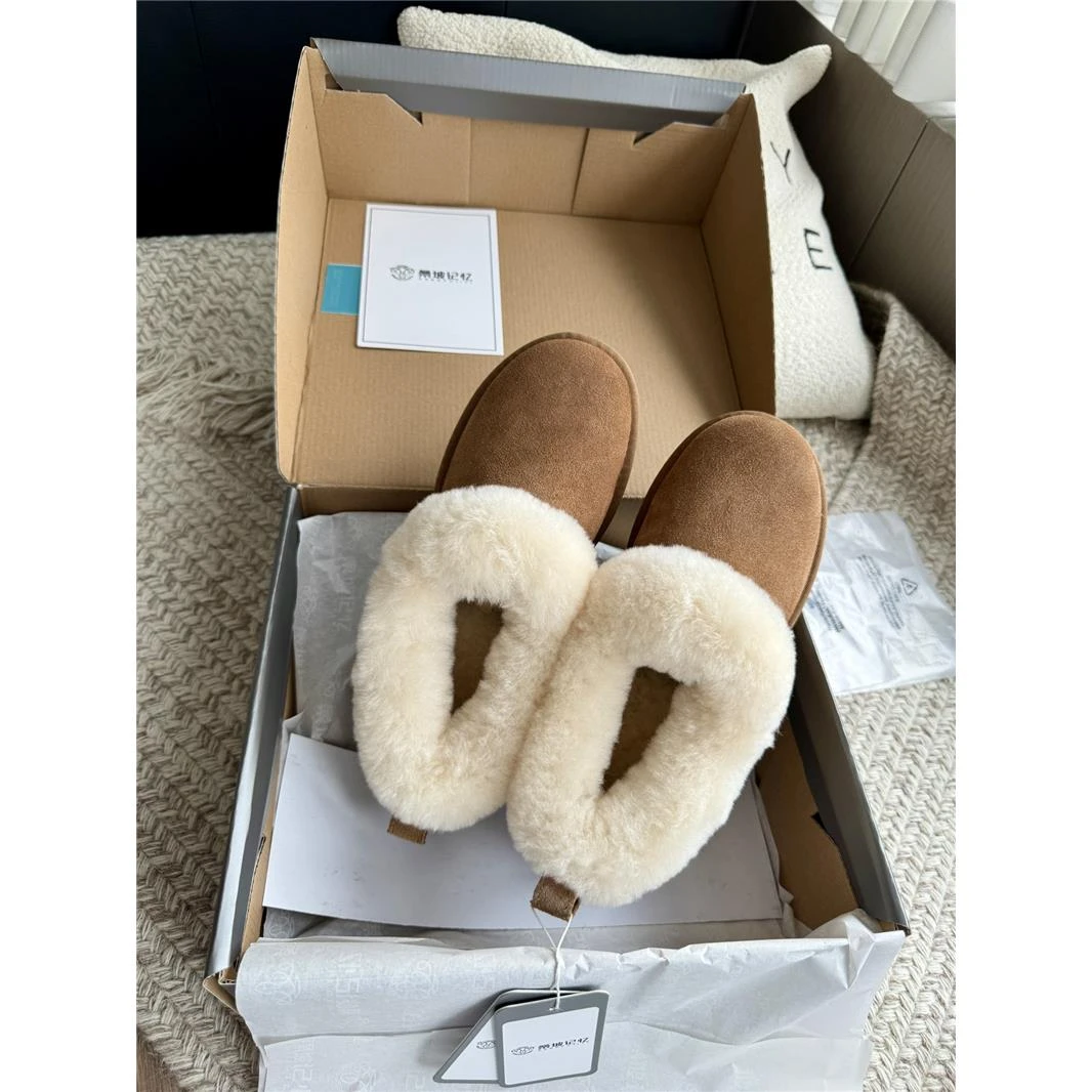 【冬款上新】2025冬季河南家桑坡记忆厚底翻毛大喜庆雪地靴女士羊