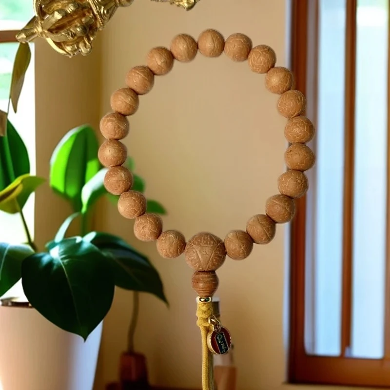 新粉2025尼泊尔12mm窄尺工艺凤眼菩提手串