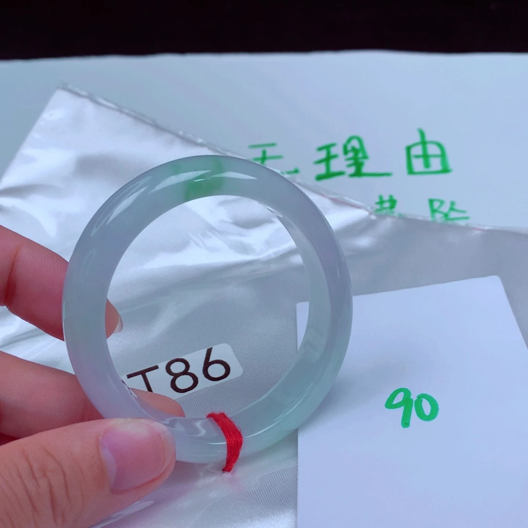 未镶嵌手镯翡翠缅甸天然A货翡翠手镯52.9