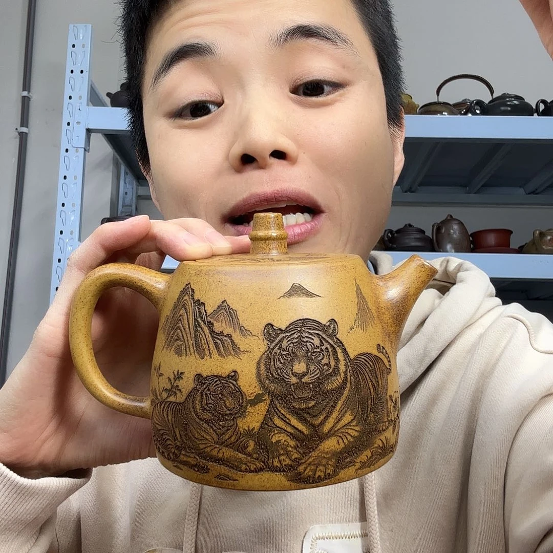 茶壶紫砂民间手艺人全手工制作