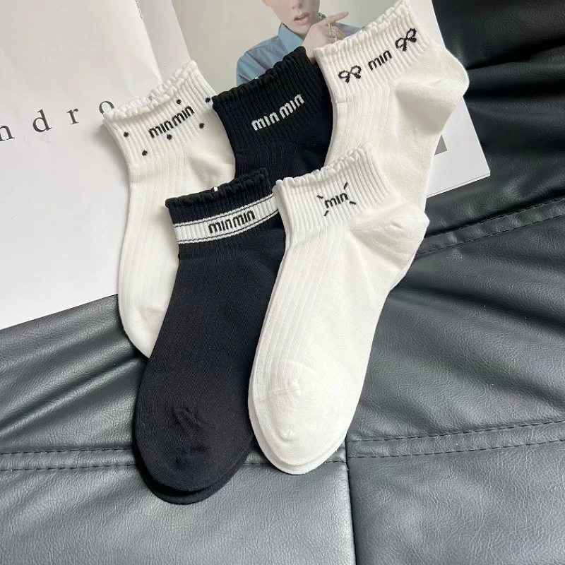 袜子女春夏薄款棉袜船袜ins潮日系可爱日系百搭学院风低帮短筒袜