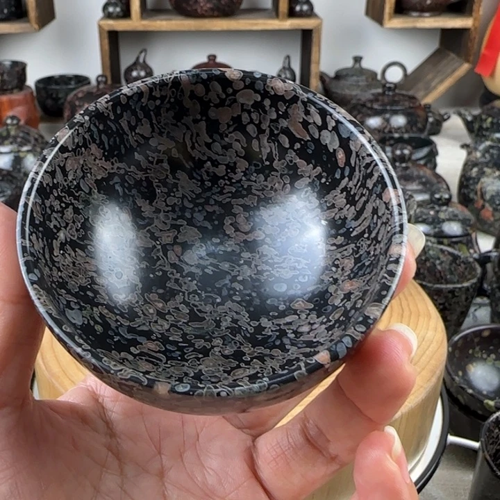 财**郎梅花玉红梅茶碗精品