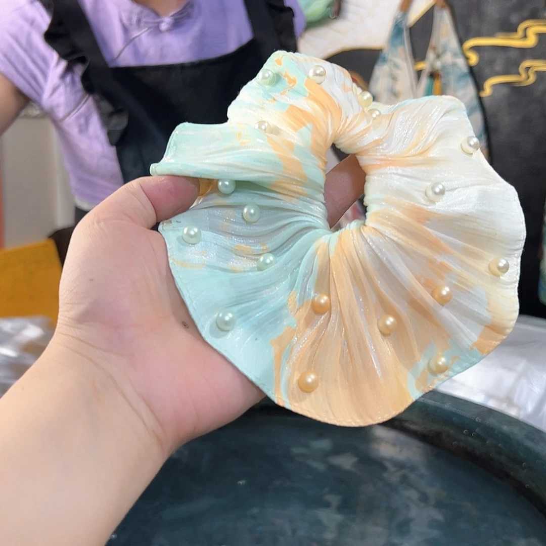 345精品珍珠百褶裙发圈