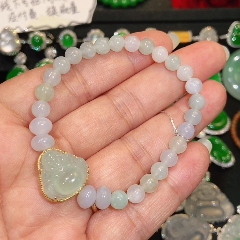 【闪购商品】18K金镶嵌手链翡翠