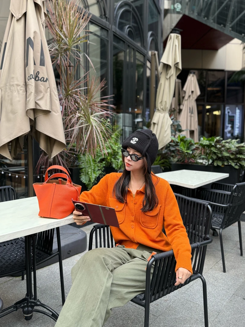 【LUXINIUYA】”橙意满满“100%羊毛高密编织软糯高级毛衫#QDS379