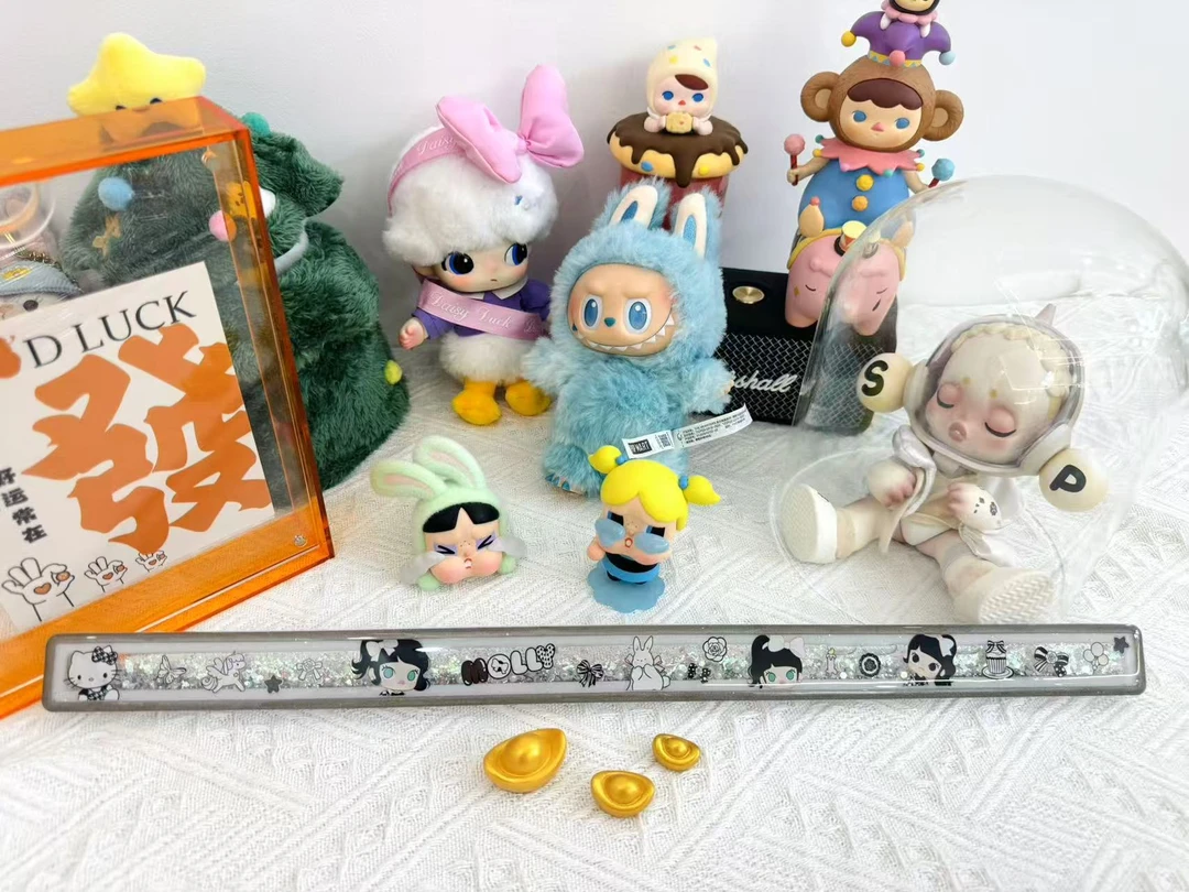 现货微瑕Molly银色流沙麻将牌尺麻将推牌尺