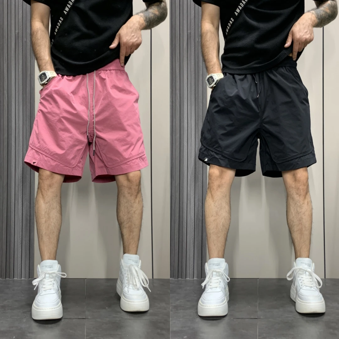 2025夏季新款多色潮流休闲短裤时尚百搭宽松透气简约纯色五分裤男