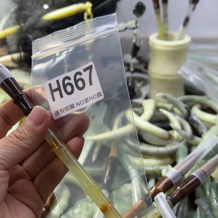 蛇纹石玉发饰合金滢**意