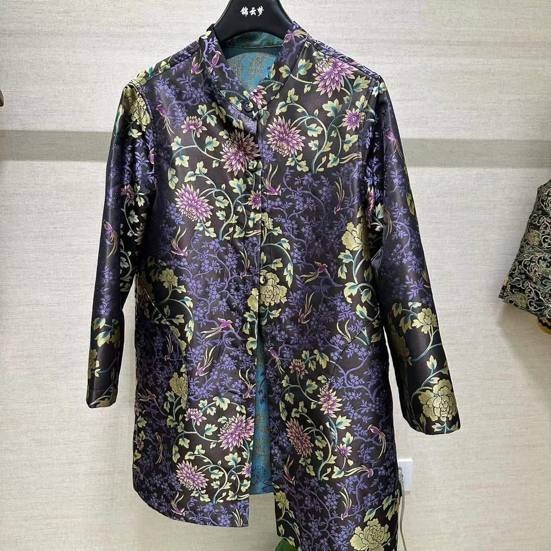 KT55128 新中式国风女士气质双面双穿外套风衣