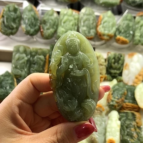 和田玉未镶嵌挂件