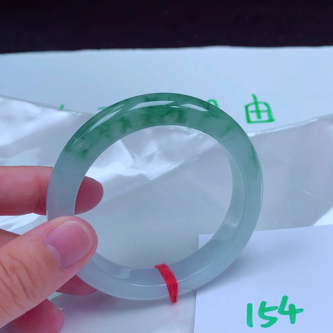 未镶嵌手镯翡翠缅甸天然A货翡翠手镯55.6