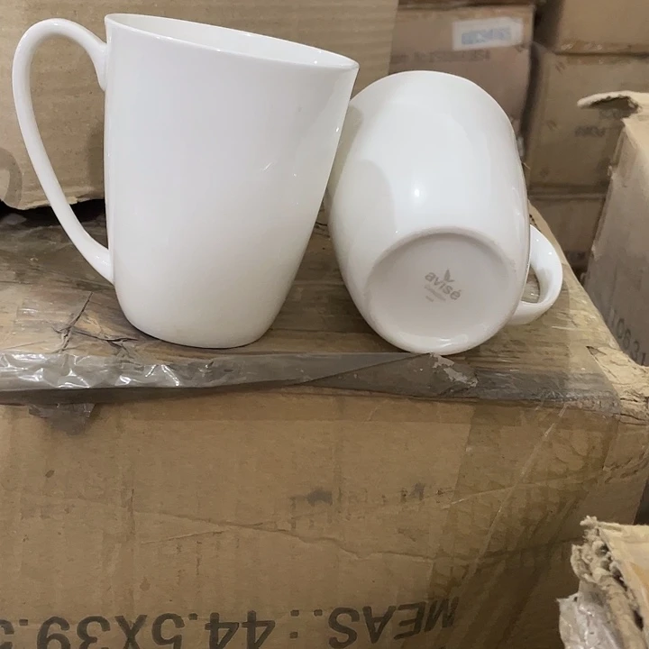 瓷片国营四厂原单牛奶杯一对