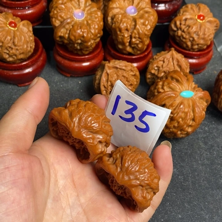 把件文玩核桃35蛇头135