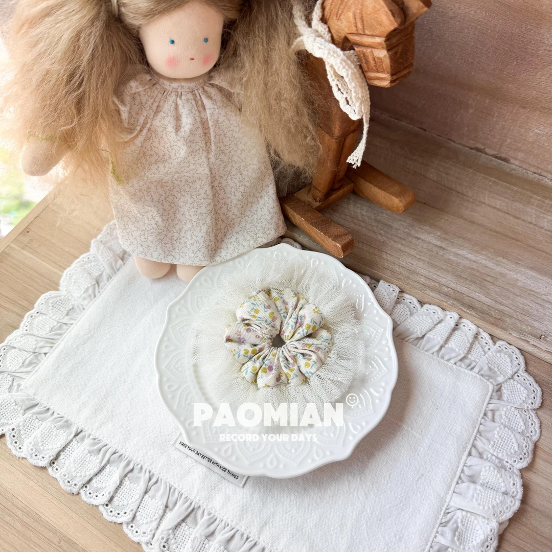 「田园风流苏迷你肠发圈」头饰可爱时尚儿童网红发饰气质秋冬少女