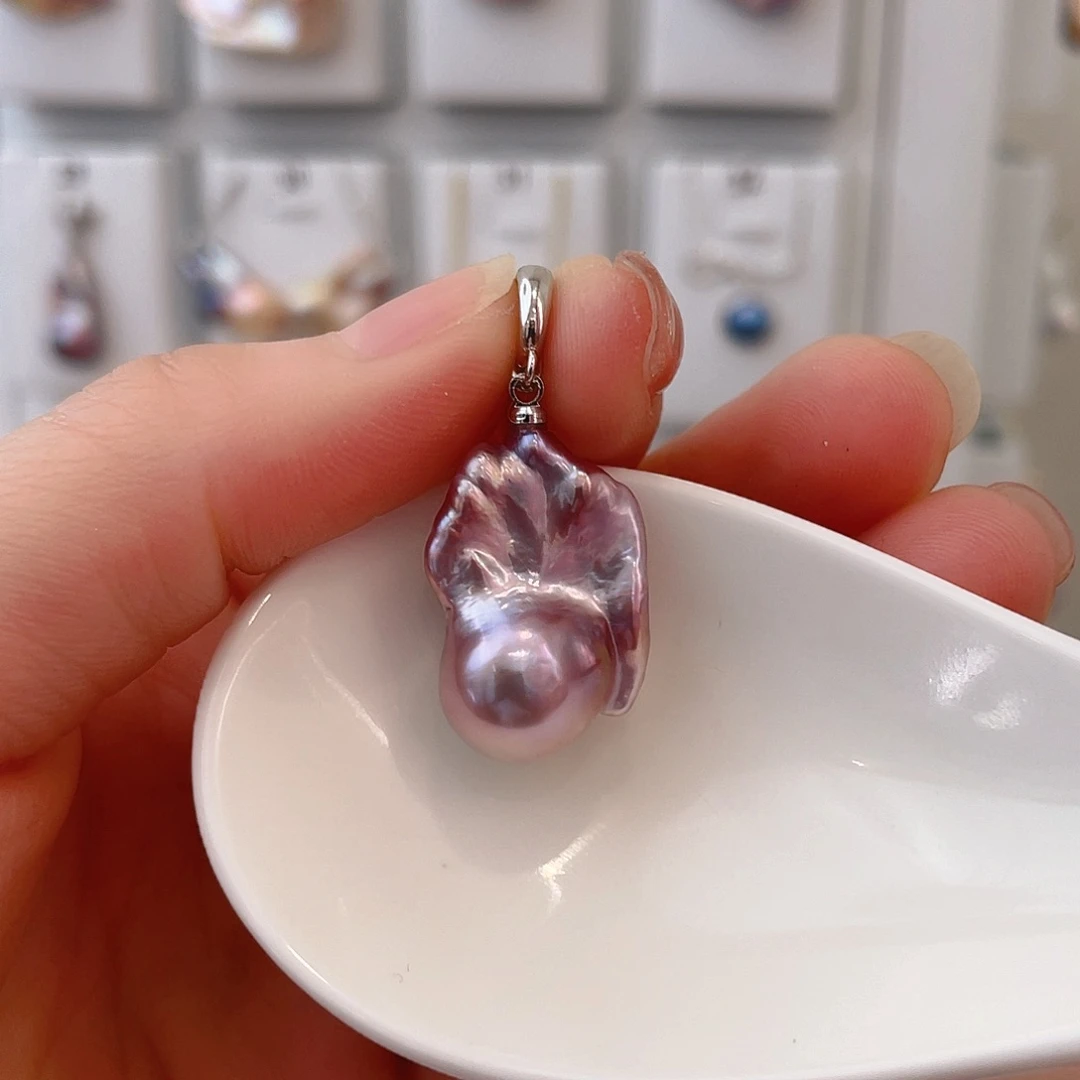 淡水珍珠颈饰银S925镶嵌?****?