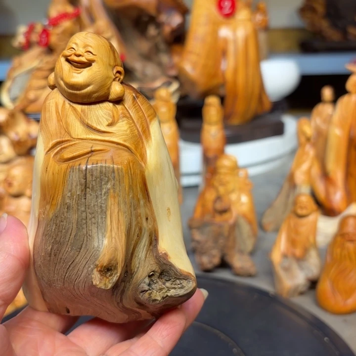 柏木太行崖柏弥勒佛