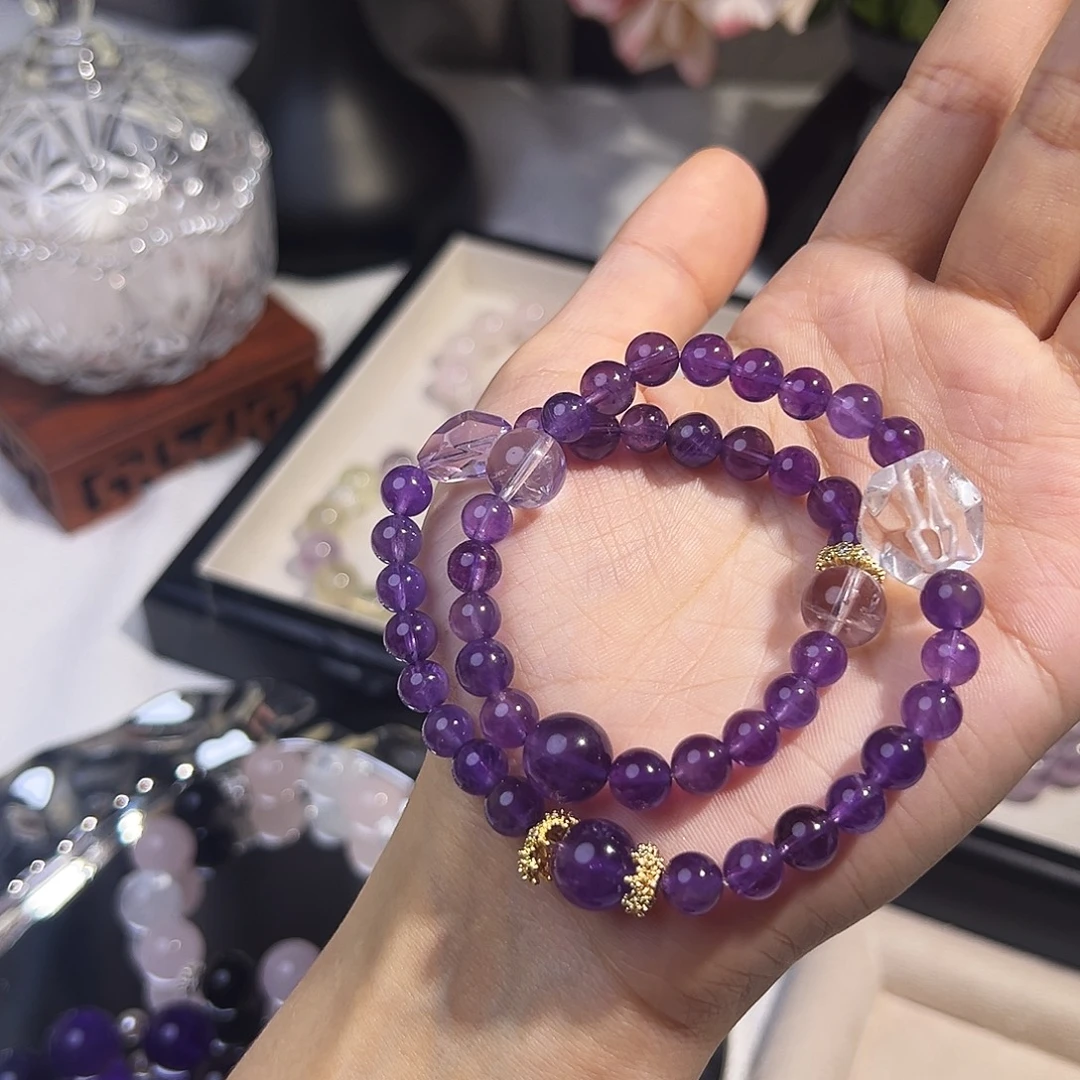 未镶嵌手链水晶紫水晶