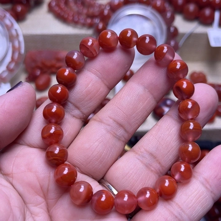 南红玛瑙未镶嵌手链半山水8．8 M