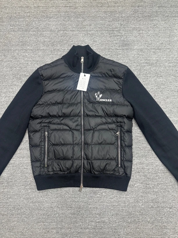 99新 MONCLER L 蒙口针织羽绒服 黑色