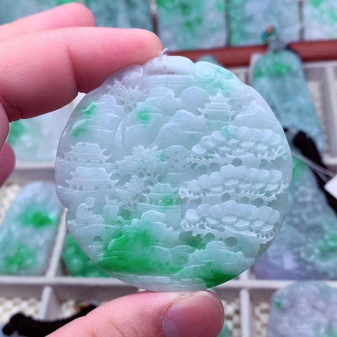 翡翠未镶嵌吊坠(不含链)