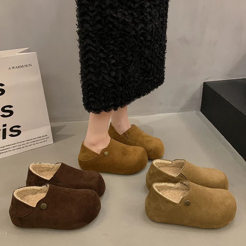 【D.N】全包两穿小土豆懒人勃肯鞋冬季加绒2025新款软底软面勃肯鞋