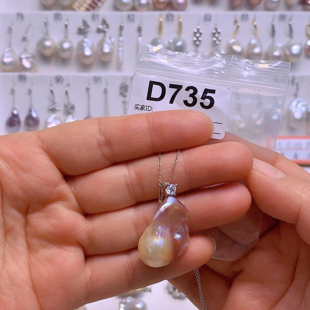 淡水珍珠颈饰银S925镶嵌