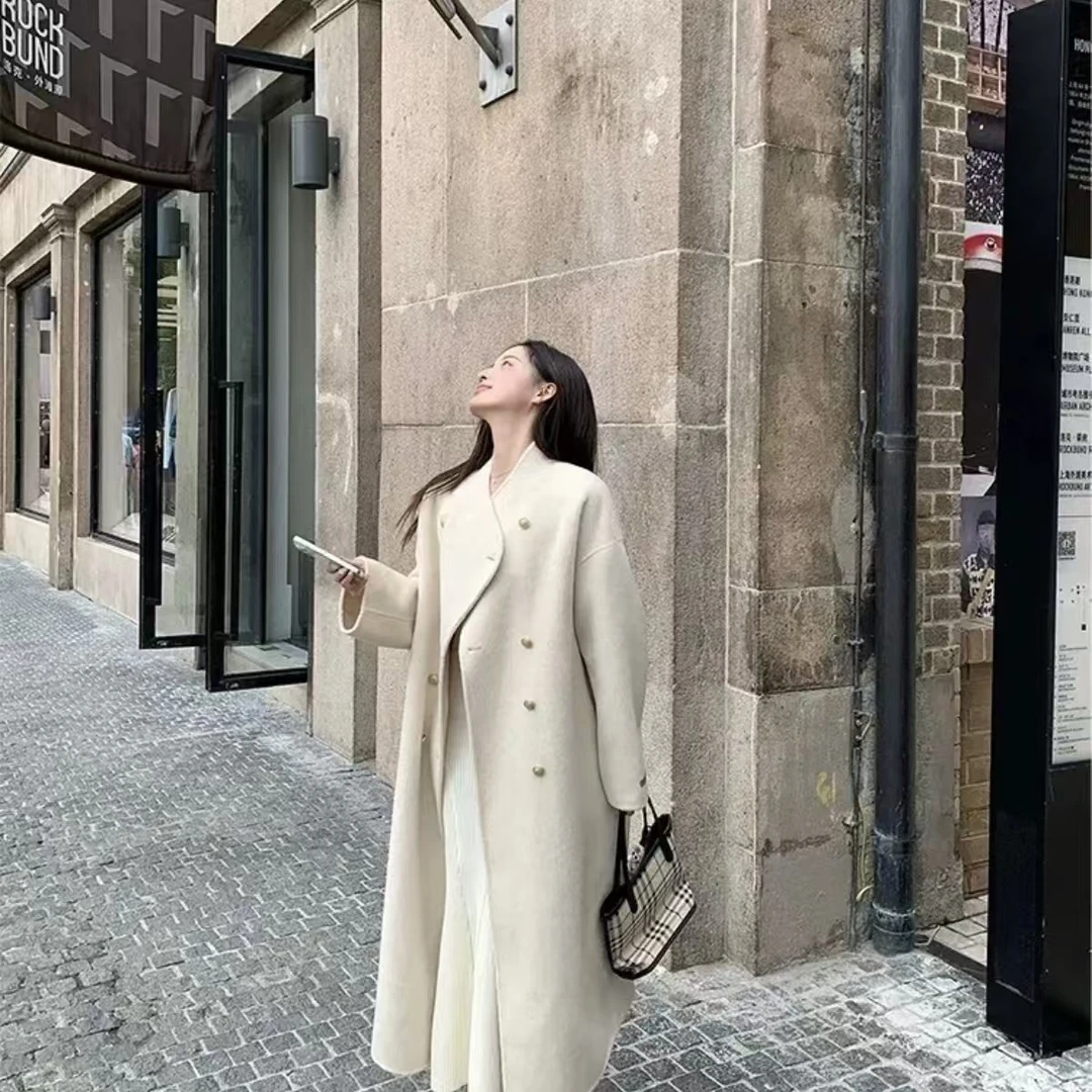 XYE-2502秋冬季立领长款羊毛外套