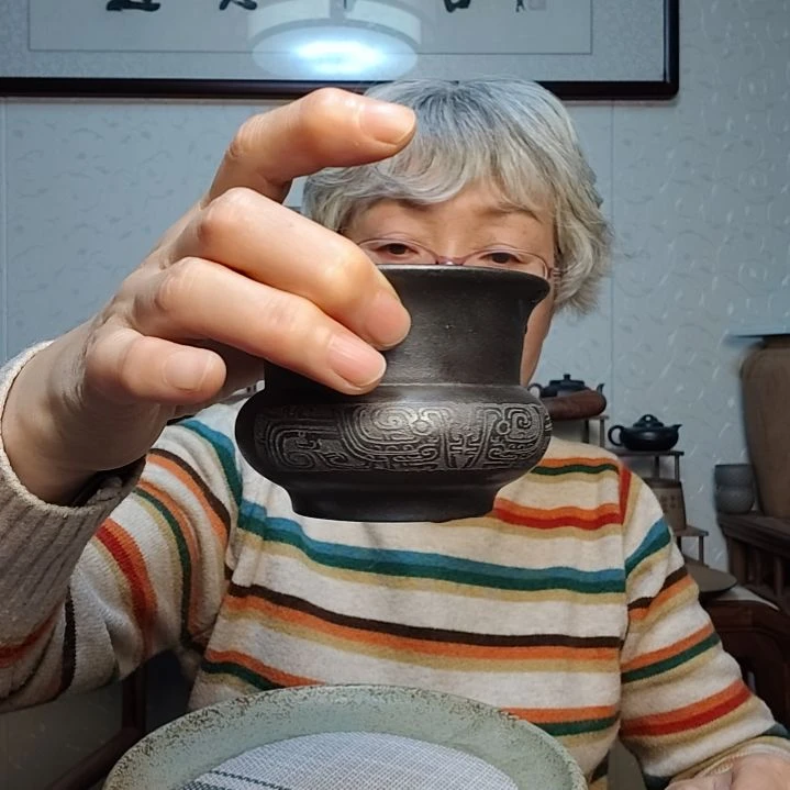 茶壶朱泥石黄主人杯160毫升左右