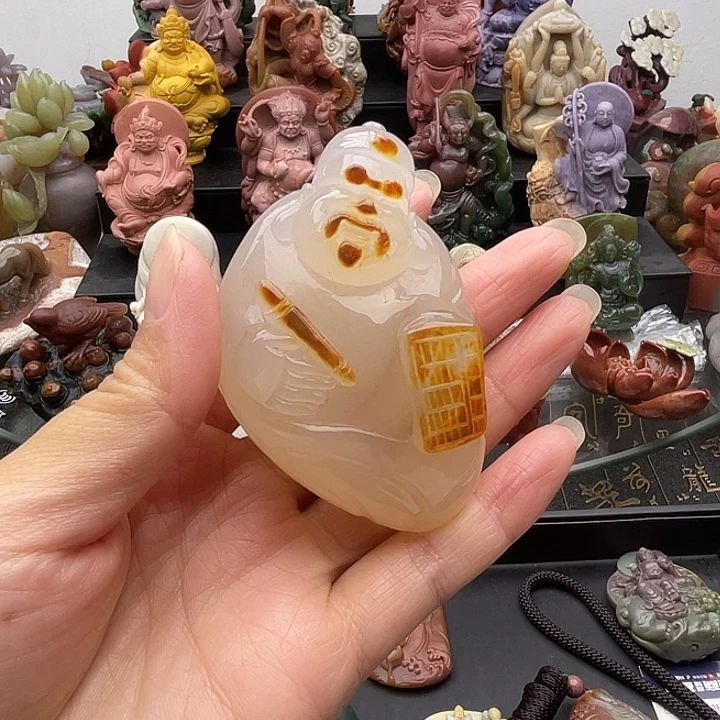 玛瑙/玉髓未镶嵌手把件