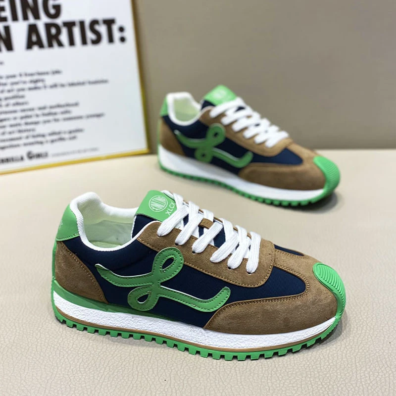 秋季新款男鞋上新软底潮鞋低帮运动时尚休闲鞋韩版拼色平跟舒适