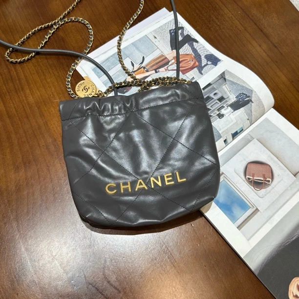 99新 Chanel/香奈儿 Chanel香奈儿mini22bag灰色23芯片US56287