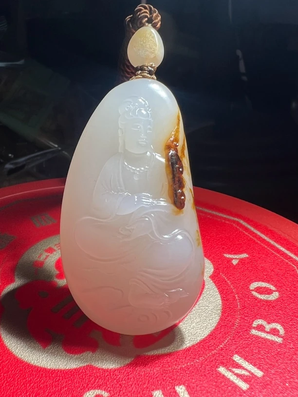 安琪玉雕 观音 重量32克