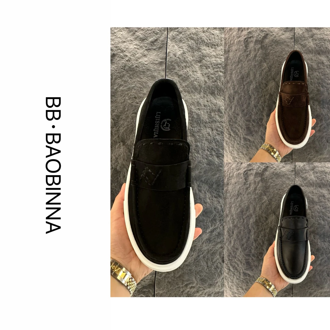 小野· 男装 | 男士车缝线低帮乐福鞋豆豆鞋单鞋52356