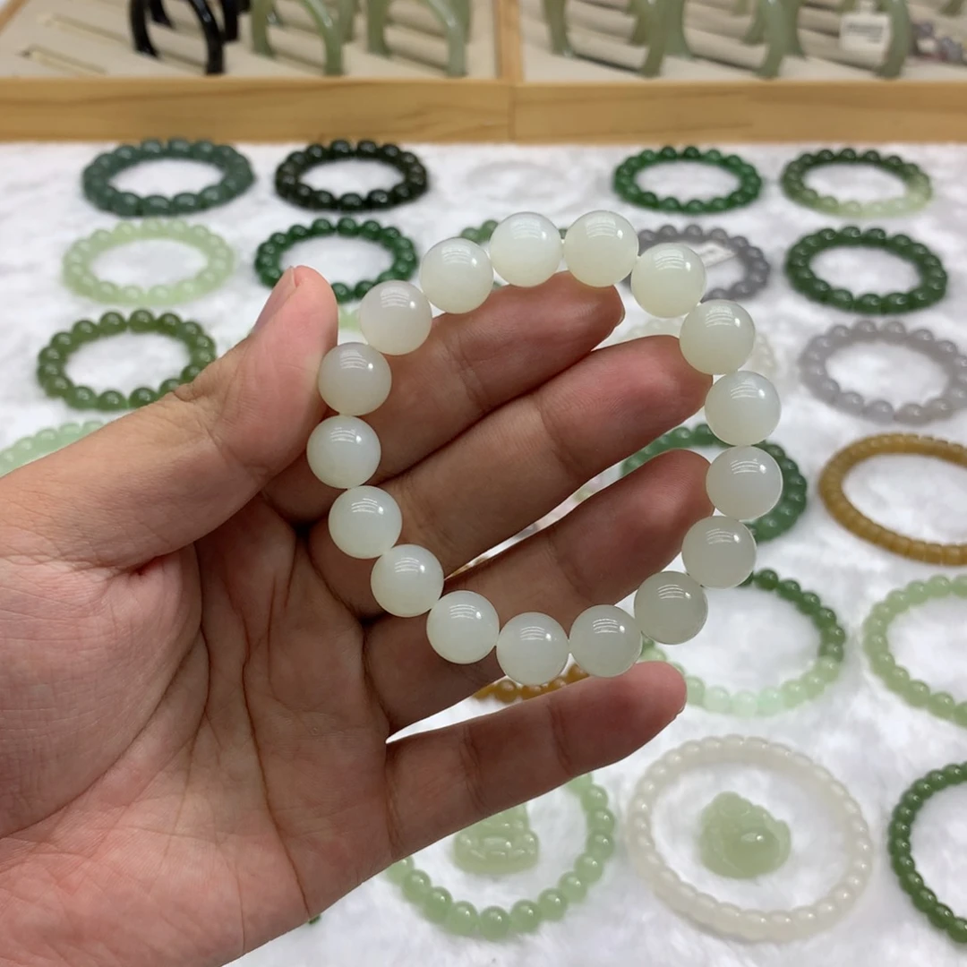 未镶嵌手串和田玉（白玉12）