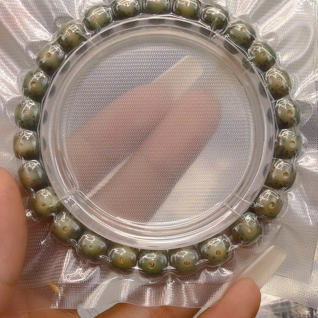 星月菩提手串334尽头卡姿兰绿包白星月菩提98桶单圈