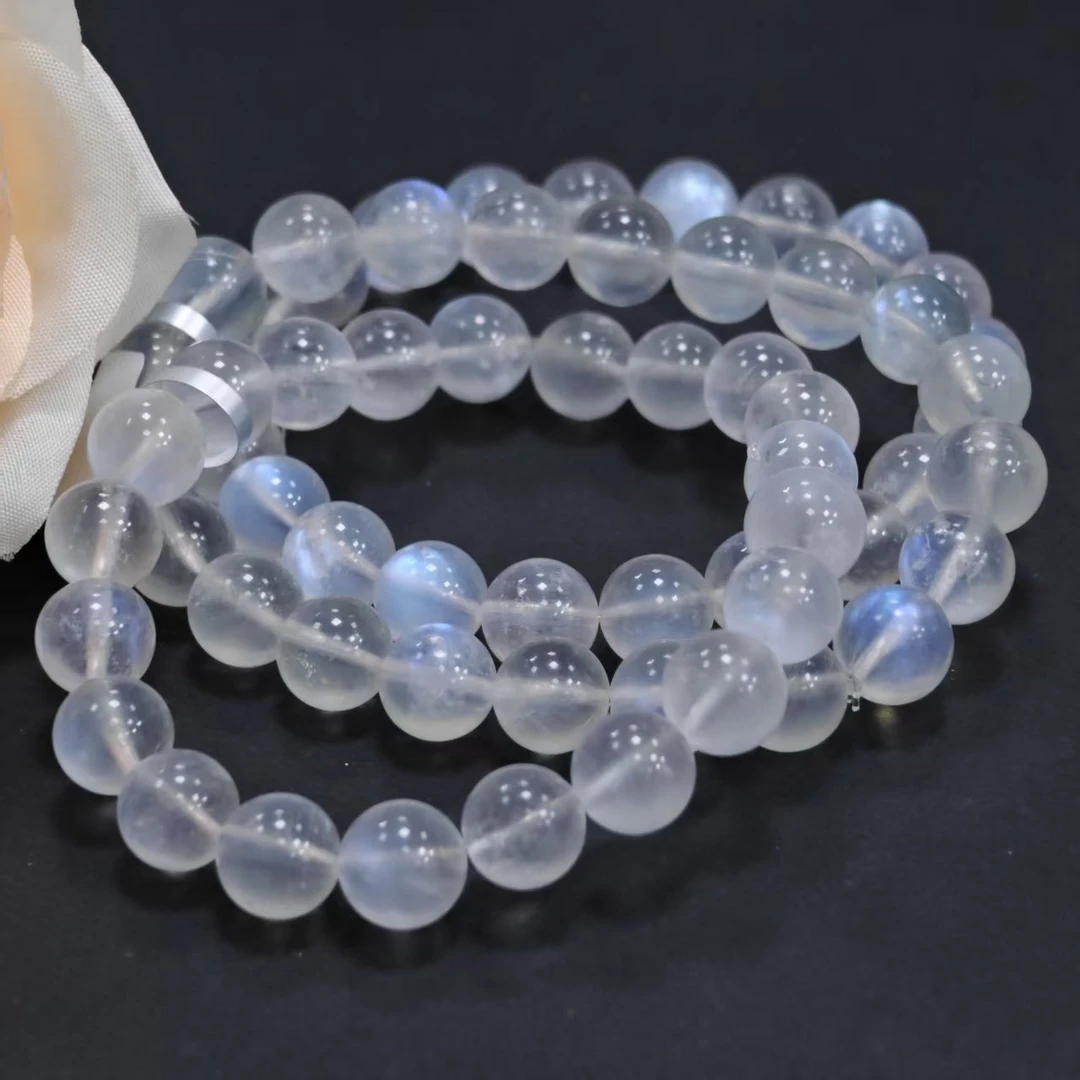 【书记甄选】天然蓝白月光单圈手链 多样式发一件 约8mm XL3381