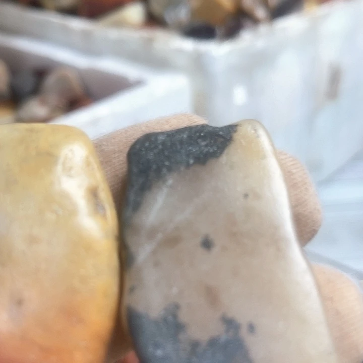 寿山石2块原石大小不等