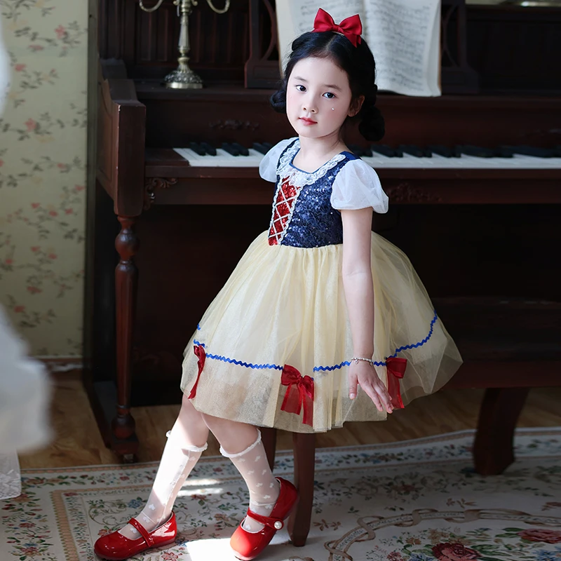 女童连衣裙夏装2025新款洋气儿童白雪公主裙女孩夏季生日礼服裙子
