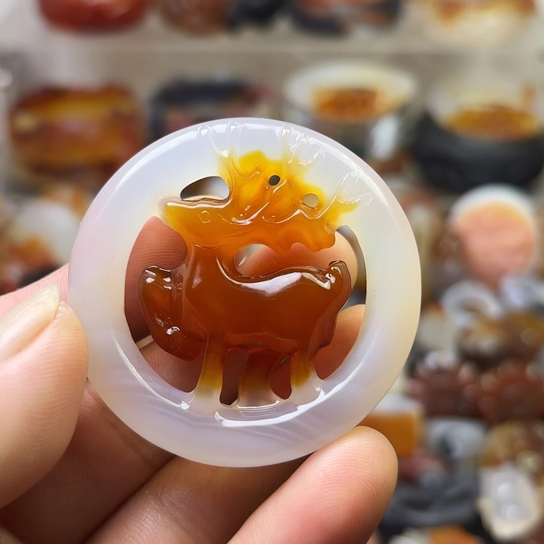 玛瑙/玉髓未镶嵌吊坠(不含链)