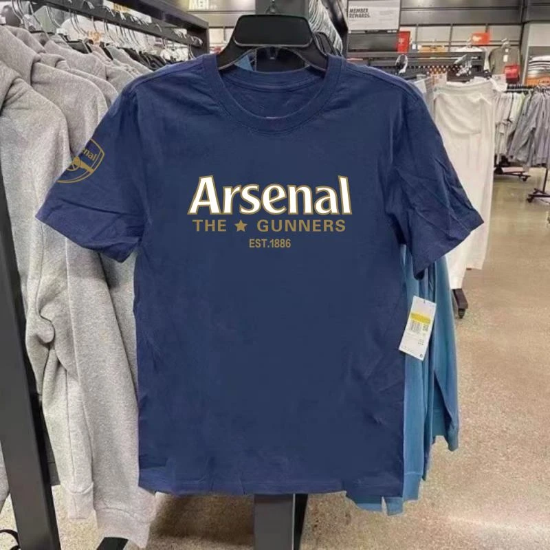 重磅100%纯棉短袖T恤男arsenal阿森纳运动上衣宽松休闲透气t恤男c