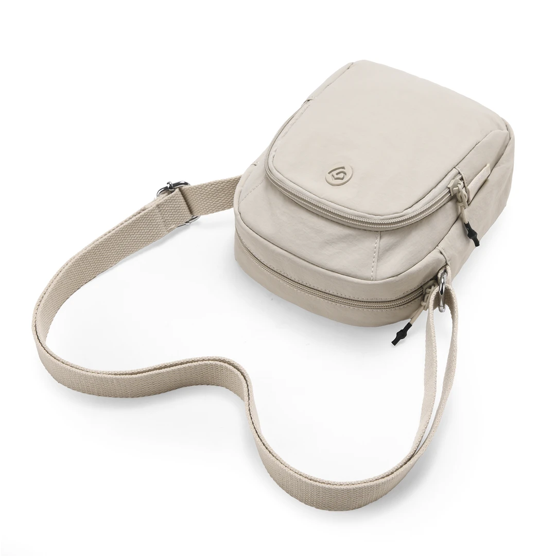 轻便包包女手机包尼龙布多层单肩斜挎包大容量防泼水零钱帆布包