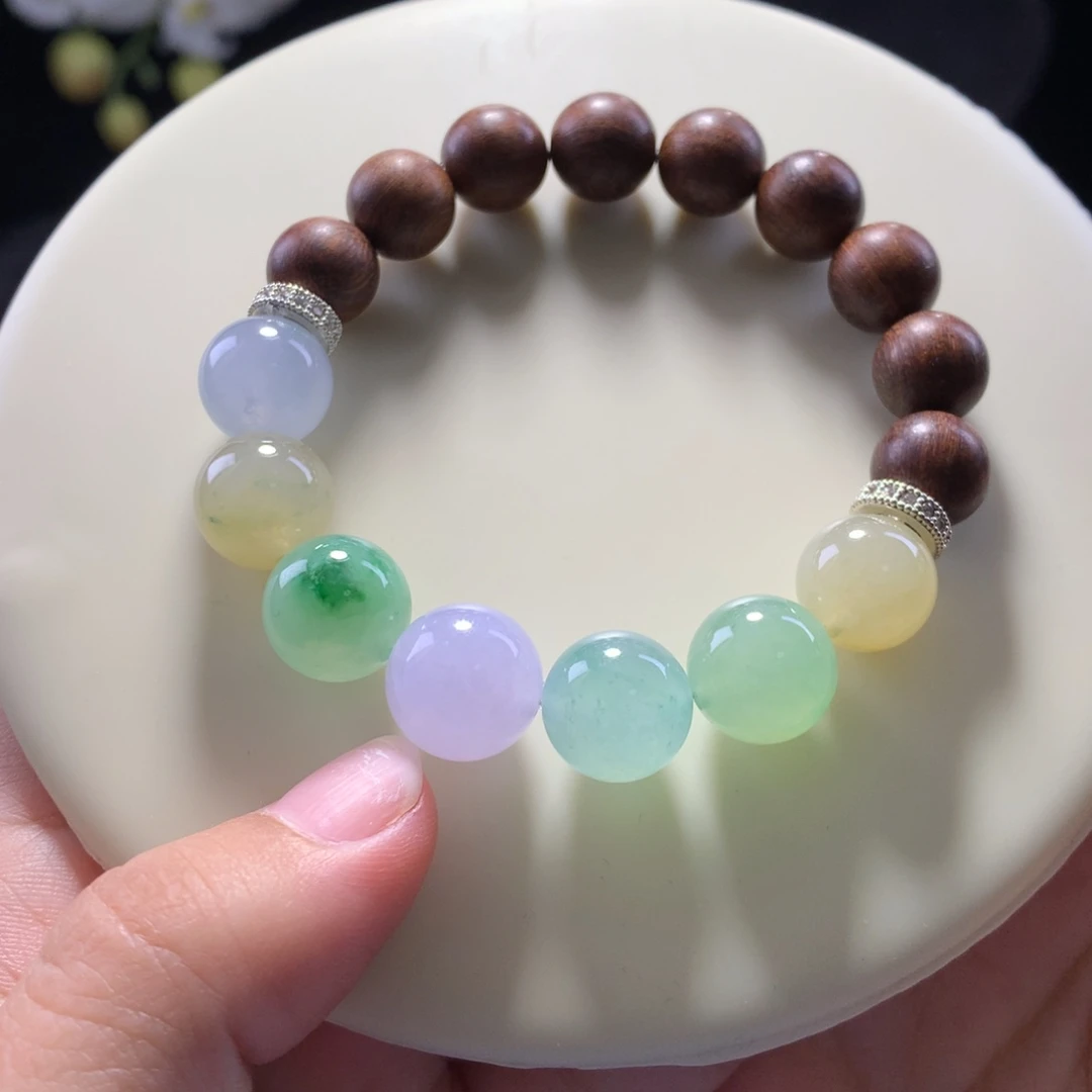 翡翠未镶嵌手串糖果派对
