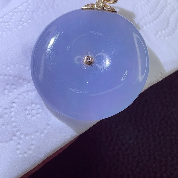 颈饰18K金镶嵌翡翠翡翠