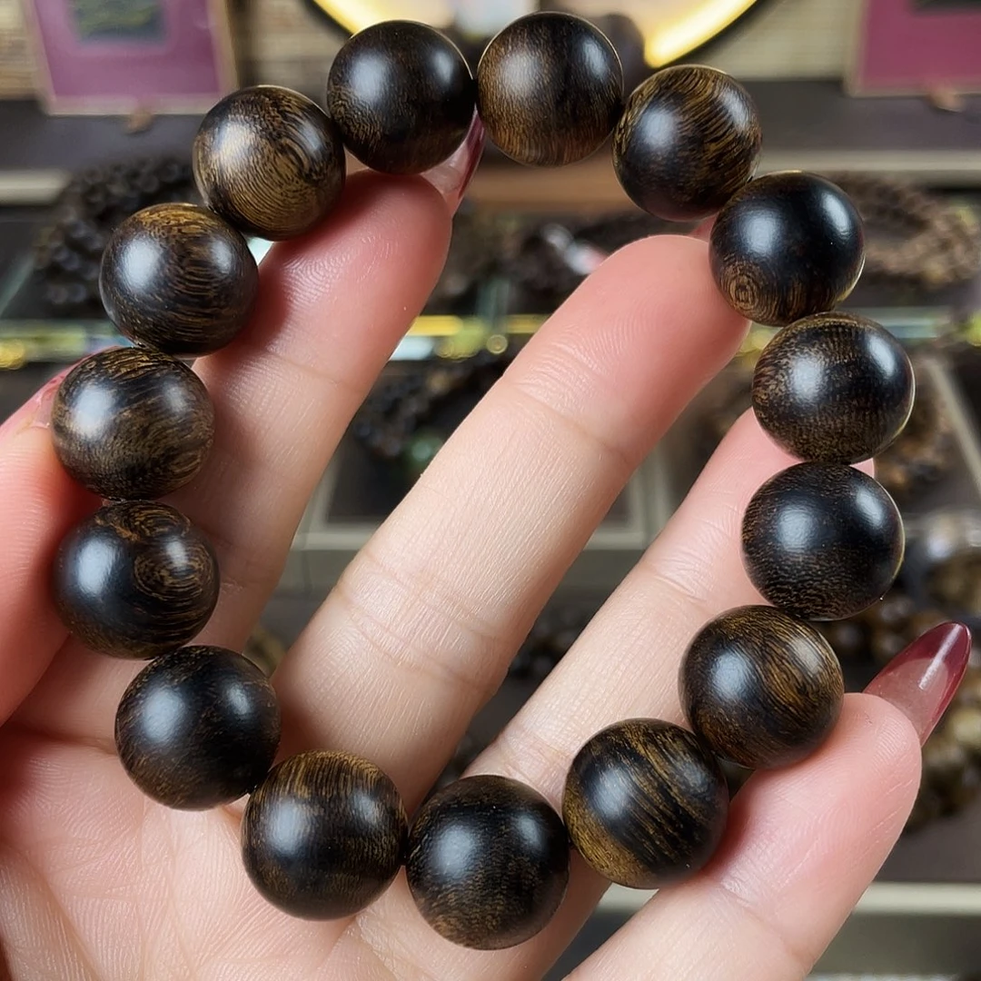 手串沉香越南芽庄老白棋玉化老料瘤疤虎斑1.4