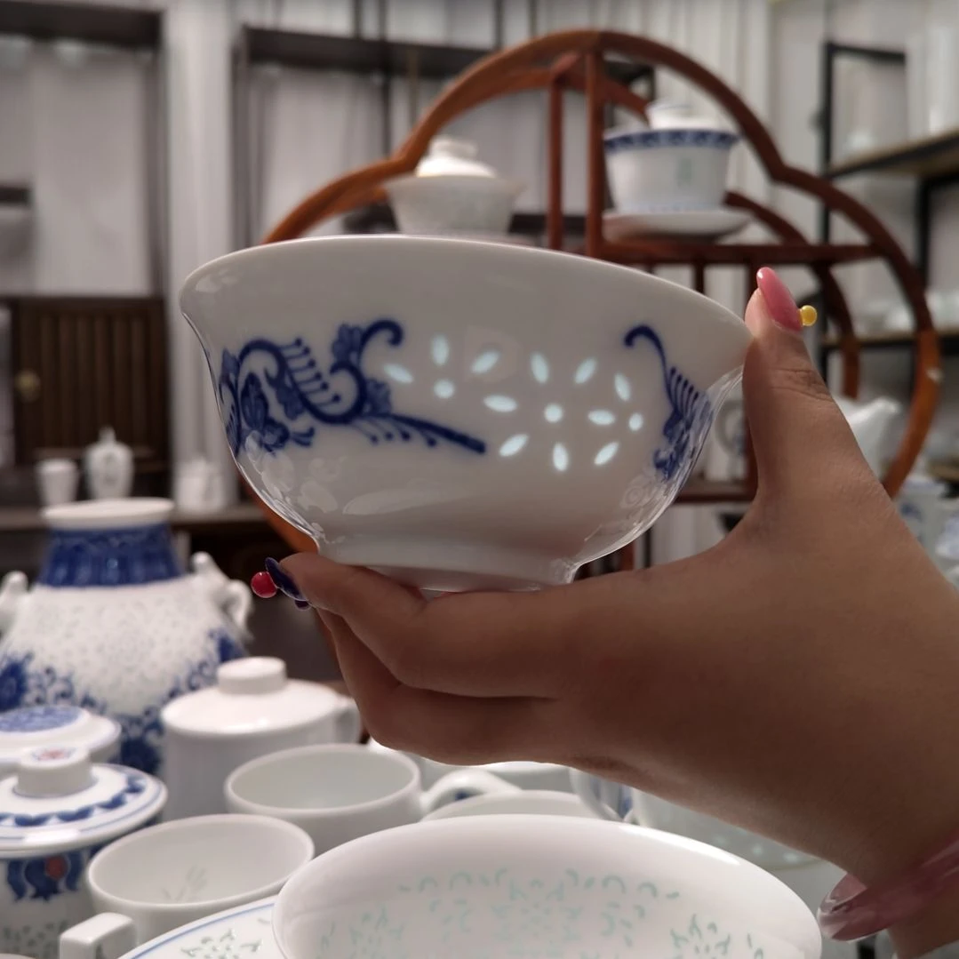 青花瓷代拍实发清水出芙蓉12寸鱼盘一个