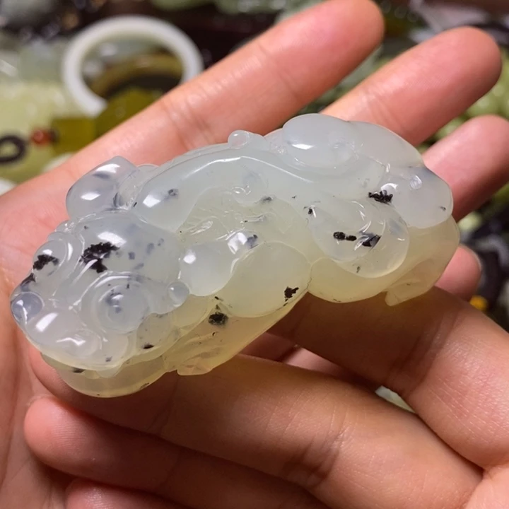 岫玉岫玉手把件未镶嵌