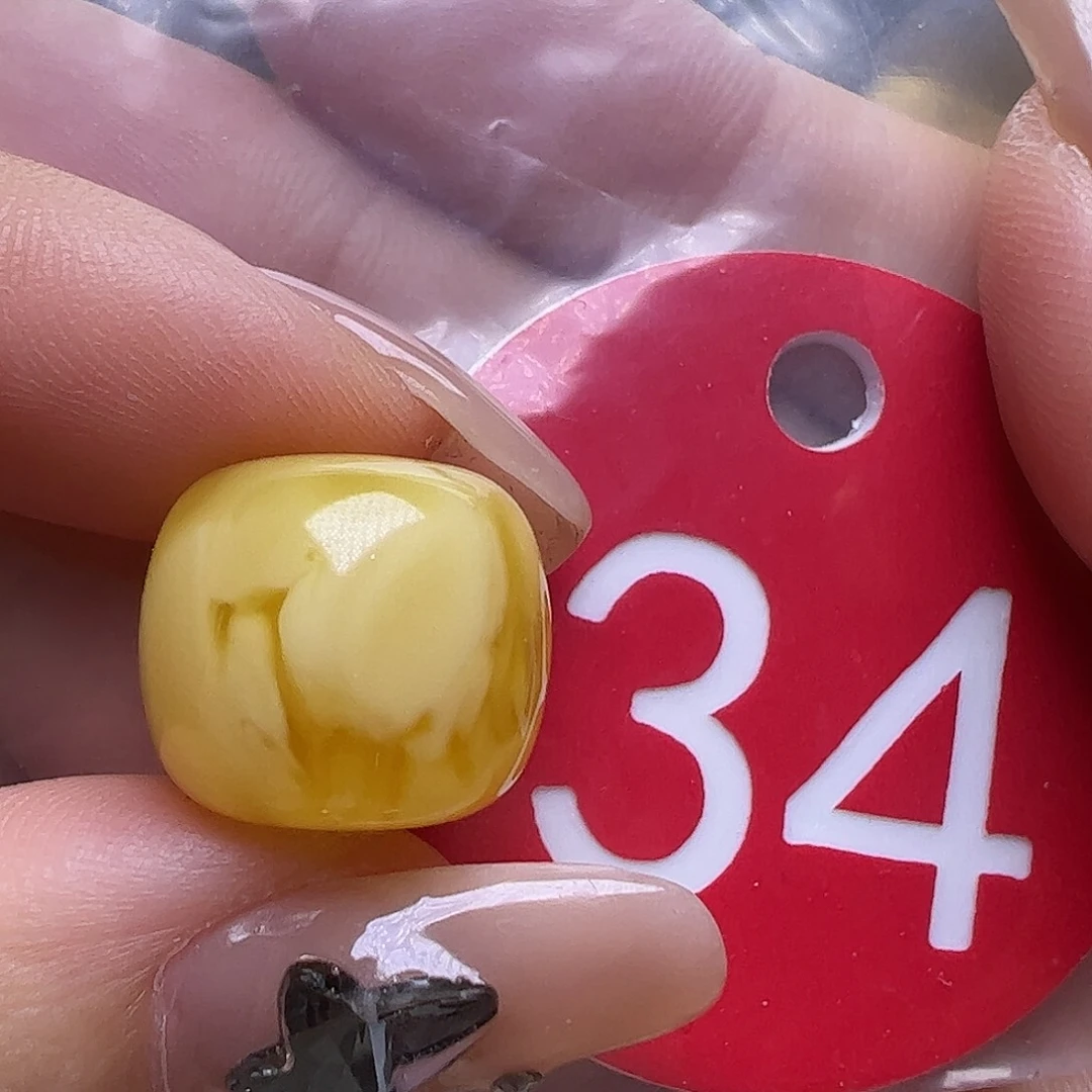 蜜蜡未镶嵌珠宝奇石微瑕14mm老型